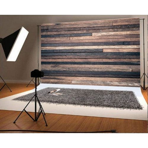  Kate 8x8 ft Light Brown Wood Floor and Wall Photo Backgrounds no Wrinkle Christmas Photography Backdrops for Wedding Seamless Backdrop