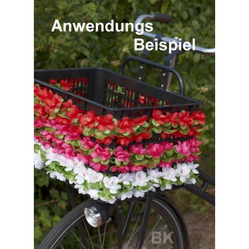  Basil Blumengirlande fuchsia ~ ca. 130 cm ~ zum verschoenern Ihres Fahrrades z.B. fuer Fahrradkorb , Lenker oder Ihrer Wohnung
