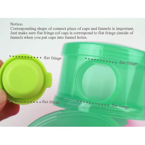  [아마존베스트]Basilic Baby Formula Dispenser/Milk Powder Container/Snack Storage/Pot - 4 Compartment (Green)