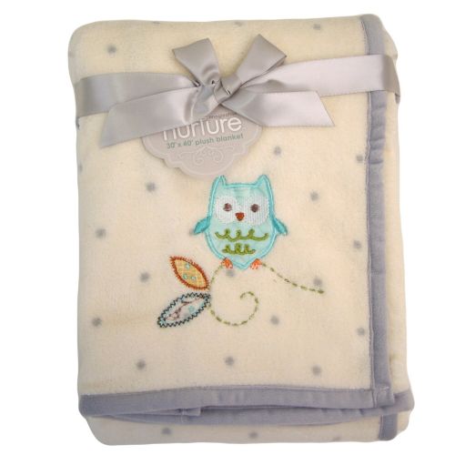  Basix Baby Blue Corduroy Owl 4-piece Bedding Set by Nurture Imagination