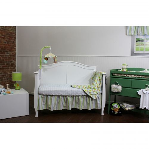  Basix Blue Striped Birdies 4-piece Bedding Set by Nurture Imagination