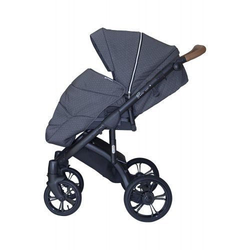  ROAN BASS Soft Stroller 2-in-1 with Bassinet for Baby, Toddler’s Five Point Safety Reversible Seat, Swivel Air-Inflated Wheels, Unique Shock Absorbing System and Great Storage Bask