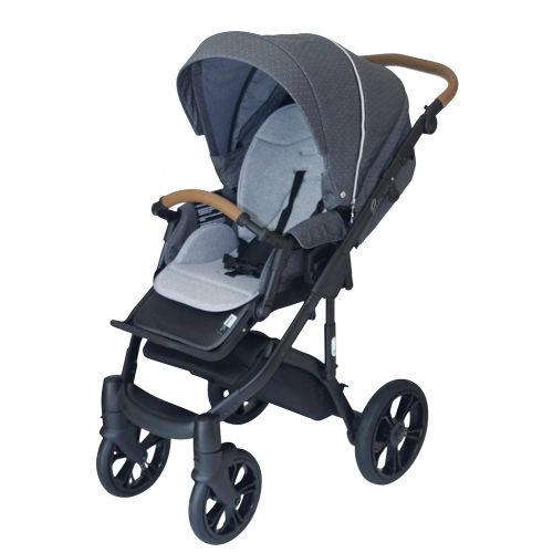  ROAN BASS Soft Stroller 2-in-1 with Bassinet for Baby, Toddler’s Five Point Safety Reversible Seat, Swivel Air-Inflated Wheels, Unique Shock Absorbing System and Great Storage Bask