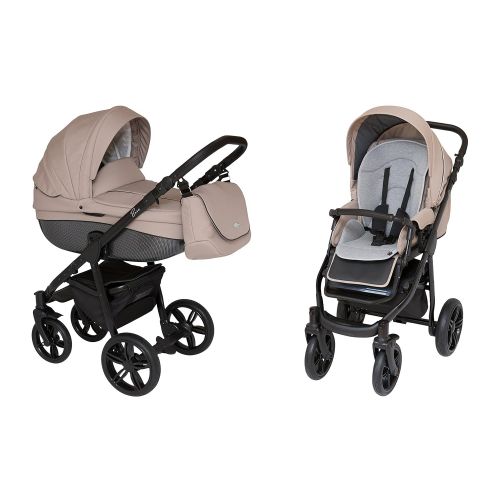  ROAN BASS Soft Stroller 2-in-1 with Bassinet for Baby, Toddler’s Five Point Safety Reversible Seat, Swivel Air-Inflated Wheels, Unique Shock Absorbing System and Great Storage Bask