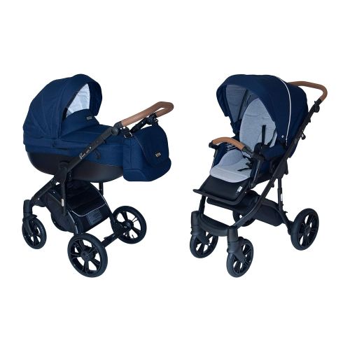  ROAN BASS Soft Stroller 2-in-1 with Bassinet for Baby, Toddler’s Five Point Safety Reversible Seat, Swivel Air-Inflated Wheels, Unique Shock Absorbing System and Great Storage Bask