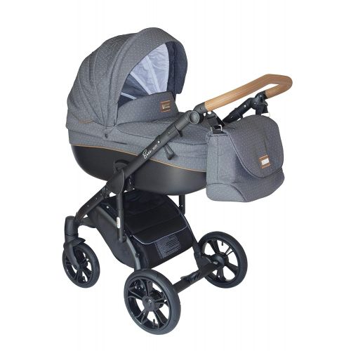  ROAN BASS Soft Stroller 2-in-1 with Bassinet for Baby, Toddler’s Five Point Safety Reversible Seat, Swivel Air-Inflated Wheels, Unique Shock Absorbing System and Great Storage Bask