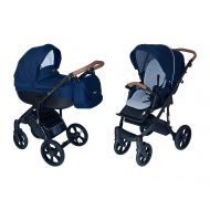 ROAN BASS Stroller with Bassinet and Reversible Seat 2-in-1 (Steely Gray)