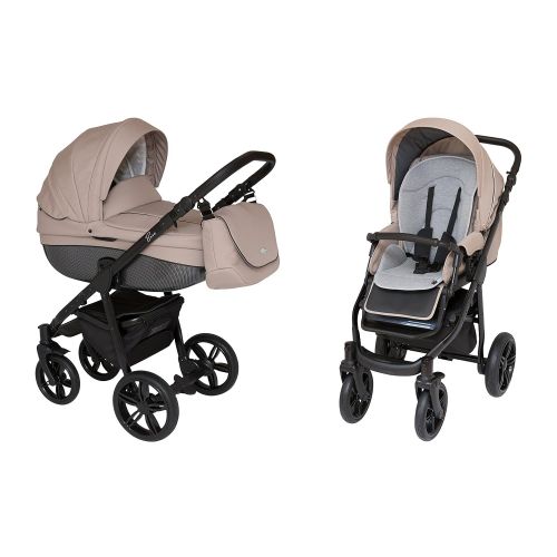  ROAN BASS Stroller with Bassinet and Reversible Seat 2-in-1 (Steely Gray)