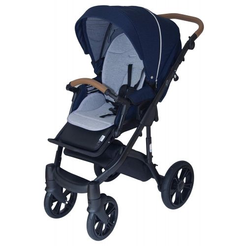  ROAN BASS Stroller with Bassinet and Reversible Seat 2-in-1 (Steely Gray)