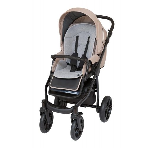  ROAN BASS Stroller with Bassinet and Reversible Seat 2-in-1 (Steely Gray)