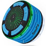 [아마존베스트]BassPal Shower Radios, IPX7 Waterproof Portable Wireless Bluetooth Speaker with LED Mood Lights, Super Bass HD Sound Shower, Pool, Beach, Kitchen&Outdoor