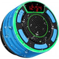 [아마존베스트]Bluetooth Speakers, BassPal IPX7 Waterproof Portable Wireless Shower Speaker with LED Display, FM Radio, Suction Cup, Light Show, TWS, Loud Stereo Sound for Pool Beach Home Party T