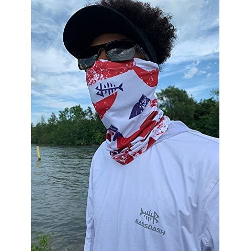  Bassdash UPF 50+ Face Mask UV Protection Neck Gaiter Multi Scarf Sun Protector for Men Women Fishing Hunting Kayaking Hiking Cycling and Other Outdoor Activities