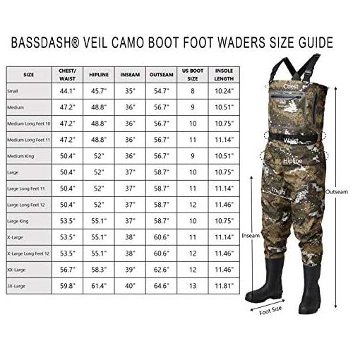  [아마존베스트]Bassdash Veil Camo Fishing, Hunting, Breathable and Ultralight, 7 Sizes for Men and Women