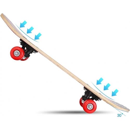  Bassett Girl Skateboard Standard Longboard Skateboard Childrens Skateboard for 6-12 Years Old (Spiderman)