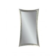 Bassett Mirror Company Bassett Mirror Hour-Glass Shaped Leaner Mirror in Silver Leaf