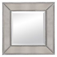 Bassett Mirror Company Bassett Mirror Beaded Wall Mirror, 24-Inch, Silver Leaf