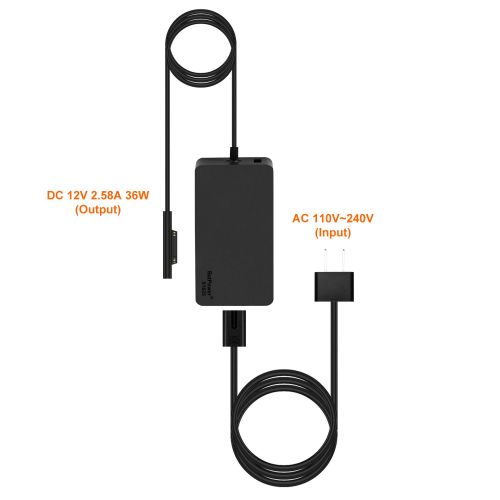  BatPower Batpower 12V 2.58A 36W Charger for Microsoft Surface Pro 4 Surface Pro 3 and Surface Pro 5 Ac Adapter 1625 Power Supply Cord with 5V USB Charging Port and US Extension Cord