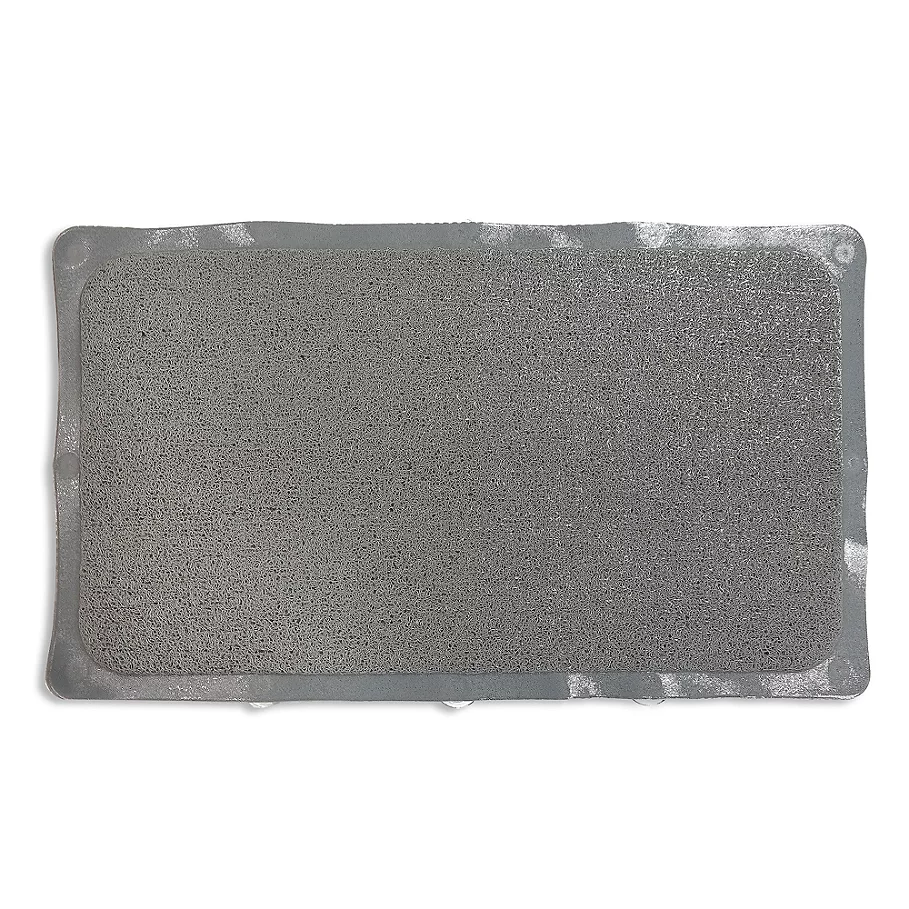 Bath Carpet Ultra Shower Mat with Anti-Slip Backing in Grey