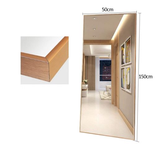  Bathroom Mirrors Full-Body Mirror Living Room Floor Mirror Wall-Mounted Mirror Valuable Bedroom Mirror Rectangular Can be Used in The Hallway Cloakroom (Color : Gold, Size : 15050c