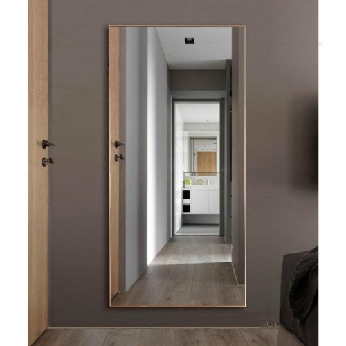  Bathroom Mirrors Full-Body Mirror Living Room Floor Mirror Wall-Mounted Mirror Valuable Bedroom Mirror Rectangular Can be Used in The Hallway Cloakroom (Color : Gold, Size : 15050c