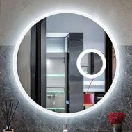 Bathroom mirror Wall-Mounted Led Toilet Wash with Magnifying Mirror Mirror Clear and Realistic Without Distortion Magnifier 1:3 Imaging