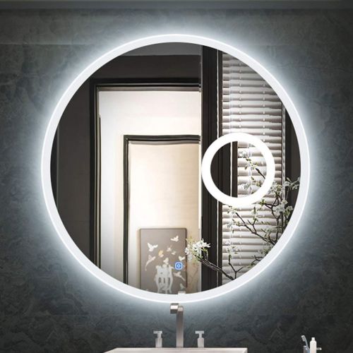  Bathroom mirror Wall-Mounted Led Toilet Wash with Magnifying Mirror Mirror Clear and Realistic Without Distortion Magnifier 1:3 Imaging