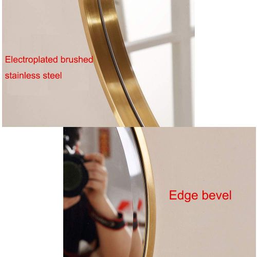  Bathroom mirror Gold Round, Circle Metal Frame Large Wall Mirror,washroom Bedroom Modern Vanity Mirrors