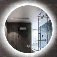 Bathroom mirror LED Smart Round Mirror Makeup Mirror Touch Switch Two Kinds of Light Switch Freely