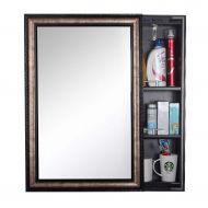 Bathroom mirror JCOCO Wall-Mounted Makeup Mirror Toilet Storage Mirror Box  Bathroom Cabinet Mirror Locker (Color : #8, Size : 6080cm)