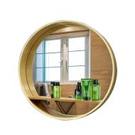 Bathroom mirror 50cm, Round Framed Wall Mounted washbasin washbasin Vanity Mirror, Bedroom Storage Shelf