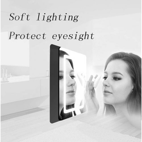  Bathroom mirror, Smart Anti-Fog LED Mirror, Touch Screen Switch + time Room Temperature Display (6080cm)