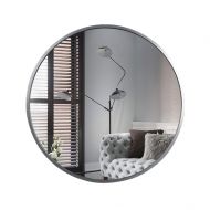 Bathroom mirror, Nordic Round Wall-Mounted Vanity Mirror, Aluminum Alloy Frame HD Explosion Proof Bedroom Makeup Mirror, Ø50/60/70 cm