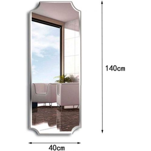  Bathroom mirror Floor Mirror, Bathroom Full-Length Mirror, Wall-Mounted Mirror, Frameless Bedroom Closet Home Wall 140cm