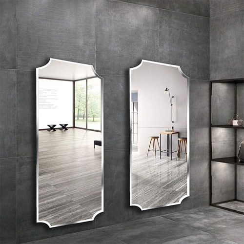  Bathroom mirror Floor Mirror, Bathroom Full-Length Mirror, Wall-Mounted Mirror, Frameless Bedroom Closet Home Wall 140cm