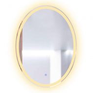 Bathroom mirror LED Oval Illuminated Mirror Wall Mount Makeup Mirror Anti-Fog Warm Light, White Light