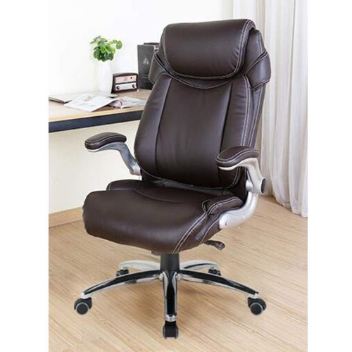  Bathtub Rails Office Chair Chairs Computer Chair Household Leather Chair Study Room Lift Chair Can Lift 360° Rotation Can Bear 200 Kg (Color : Brown, Size : 6037114-121cm)