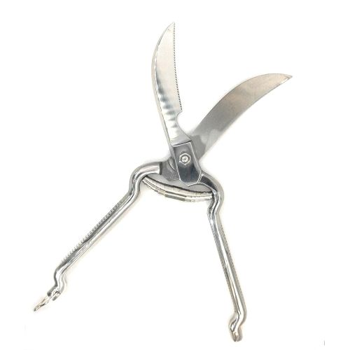  Batil 11 Poultry Shears - Stainless Steel Construction - Commercial Grade With Heavy-Duty Spring - Straight Handle Model (Large) - Made In Portugal By Batil - Ideal For Butchers An