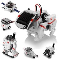 Batlofty Solar Robot Toys 6 in 1 STEM Learning Kits Educational Space Moon Exploration Fleet Building Experiment Toys DIY Solar Power Science Gift for Kids Aged 8-12