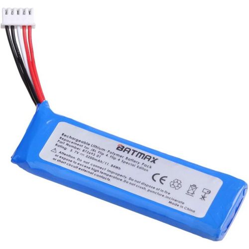  Batmax 3200mAh Battery for JBL Flip 4, Flip 4 Special Edition, JBL GSP872693 01