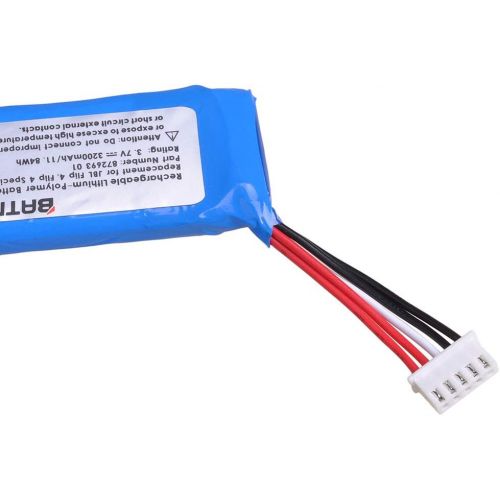  Batmax 3200mAh Battery for JBL Flip 4, Flip 4 Special Edition, JBL GSP872693 01