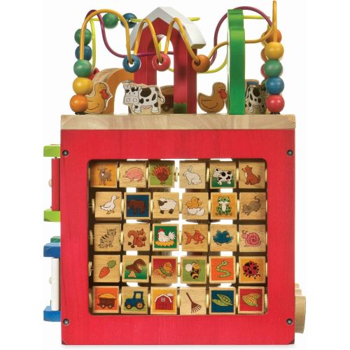  [아마존 핫딜]  [아마존핫딜]Battat  Wooden Activity Cube  Discover Farm Animals Activity Center for Kids 1 year +