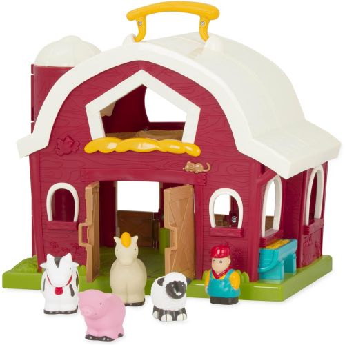  [아마존 핫딜] [아마존핫딜]Battat  Big Red Barn  Animal Farm Playset for Toddlers 18M+ (6Piece)