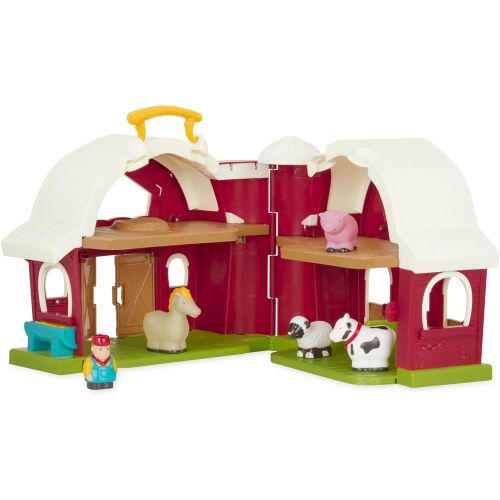  [아마존 핫딜] [아마존핫딜]Battat  Big Red Barn  Animal Farm Playset for Toddlers 18M+ (6Piece)