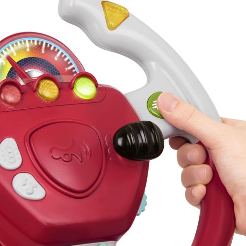  [아마존베스트]Battat  Geared to Steer Interactive Driving Wheel  Portable Pretend Play Toy Steering Wheel for Kids 2 years +