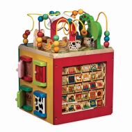 Battat  Wooden Activity Cube  Discover Farm Animals Activity Center for Kids 1 year +