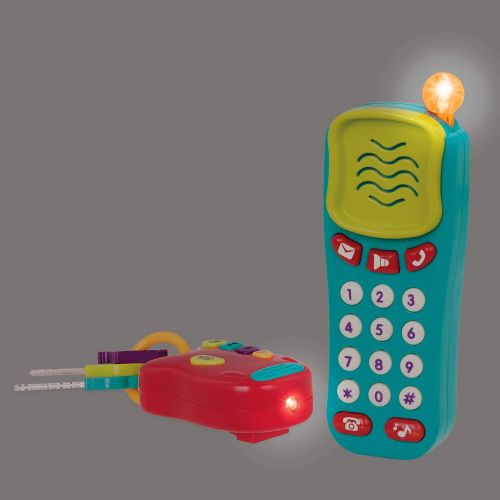  Battat Combo Set - Light & Sound Phone + Keys - Toddlers Ages 0+ (2 Piece)