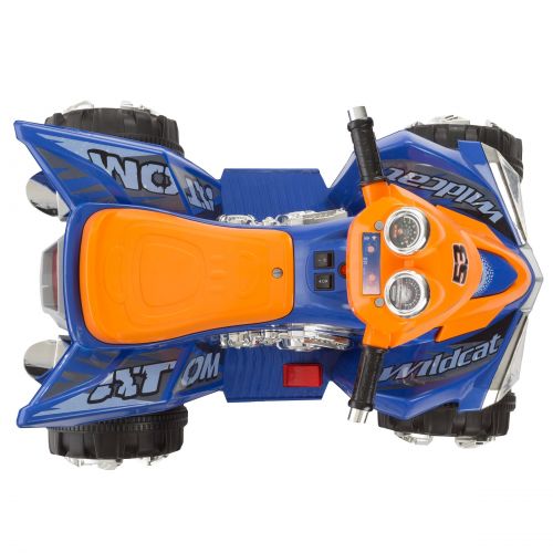  Battery Powered Ride On Toy ATV Four Wheeler With Sound Effects by Lil’ Rider (BlueOrange)