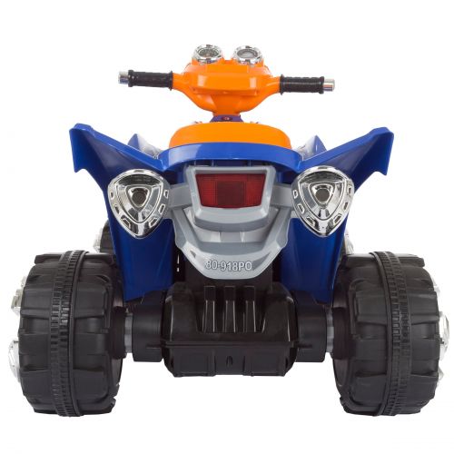  Battery Powered Ride On Toy ATV Four Wheeler With Sound Effects by Lil’ Rider (BlueOrange)