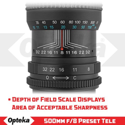  Circuit City Opteka 500mm f8 (w 2X Converter 1000mm) Preset Telephoto Sports & Wild Life Lens for Canon EOS 80D, 77D, 70D, 60D, 7D, 6D, 5D, 7D Mark II, T7i, T6s, T6i, T6, T5i, T5, SL1 & SL2 D